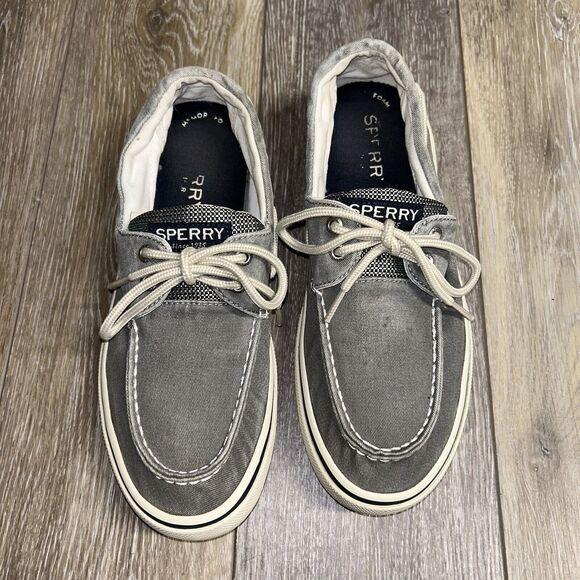 Sperry Halyard 2 Eye 0772830 Salt Washed Grey Men’s US Size 8.5M Sneaker Shoes - Picture 4 of 11